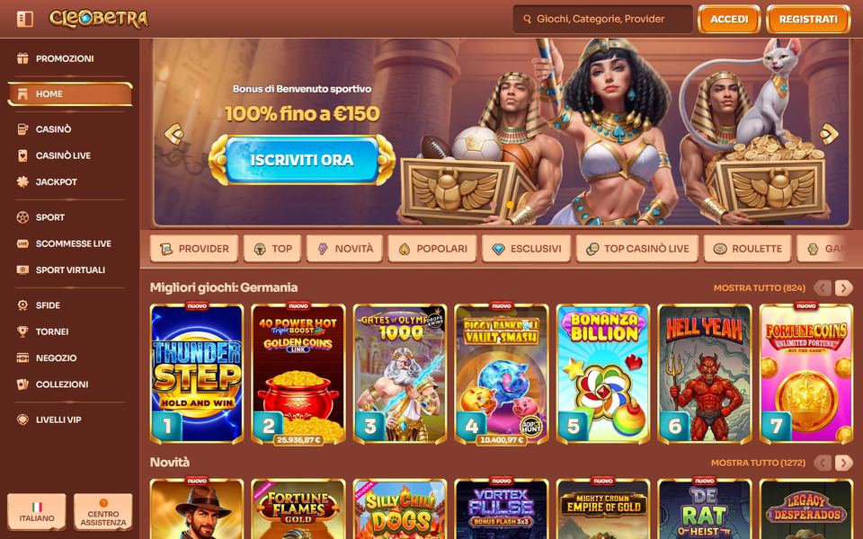 Cleobetra Casino — lobby